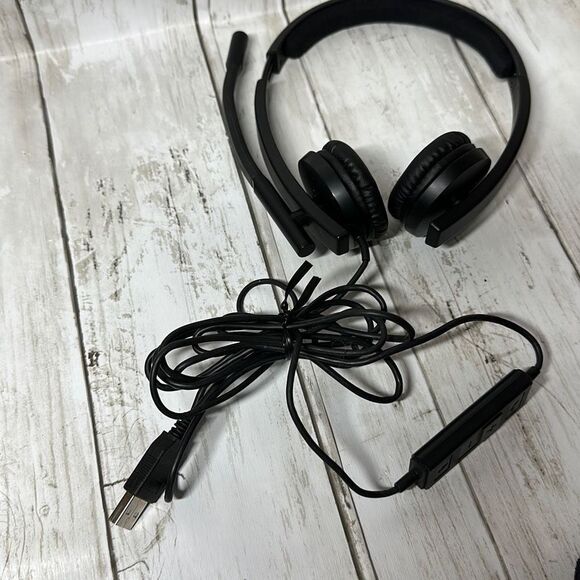 Logitech H570e Mono Black Monaural Over the Head Wired Headset - Picture 5 of 6
